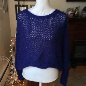 Forever 21 Navy Blue Loose Knit Batwing Sweater